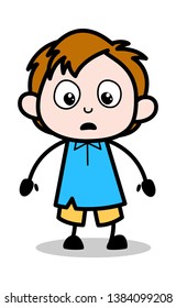 Wonder - School Boy Cartoon Character Vector Illustration