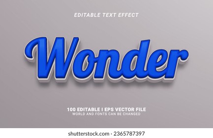 wonder text effect graphic style