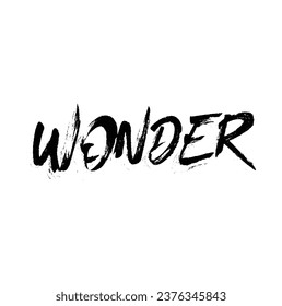 wonder text on white background.