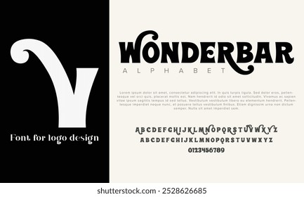 Wonderbar Vektor Alphabet Schriftart für Logo-Design