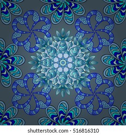 Wonderful abstract kaleidoscopic snowflake pattern with star structure. Adorable visuals for amazing intro.