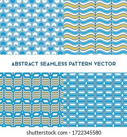The wonderful abstract seamless pattern set vector