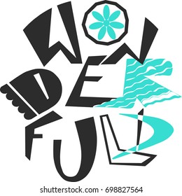 Wonderful, amazing, poster, vector