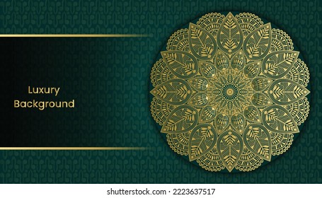 Wonderful Arabesque style background design. Gold vintage ornamental mandala design. India, Indian, invitation, Wedding, Anniversary, Greeting card, Turkish, Bohemian, Damask
