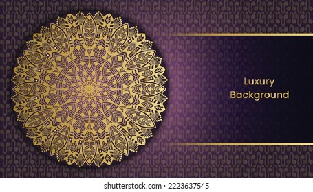 Wonderful Arabesque style background design. Gold vintage ornamental mandala design. India, Indian, invitation, Wedding, Anniversary, Greeting card, Turkish, Bohemian, Damask