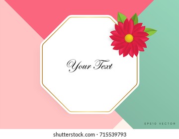 Wonderful background with beautiful colorful flower. Vector illustration template.banners.Wallpaper. invitation, posters, brochure, voucher discount.