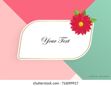 Wonderful background with beautiful colorful flower. Vector illustration template.banners.Wallpaper. invitation, posters, brochure, voucher discount.