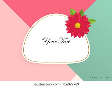 Wonderful background with beautiful colorful flower. Vector illustration template.banners.Wallpaper. invitation, posters, brochure, voucher discount.
