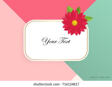 
Wonderful background with beautiful colorful flower. Vector illustration template.banners.Wallpaper. invitation, posters, brochure, voucher discount
