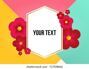 Wonderful background with beautiful colorful flower. Vector illustration template.banners.Wallpaper. invitation, posters, brochure, voucher discount.