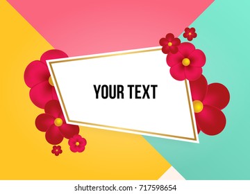 Wonderful background with beautiful colorful flower. Vector illustration template.banners.Wallpaper. invitation, posters, brochure, voucher discount.