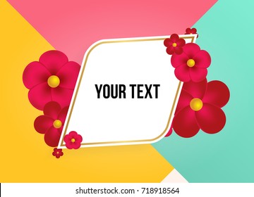 Wonderful background with beautiful colorful flower. Vector illustration template.banners.Wallpaper. invitation, posters, brochure, voucher discount.