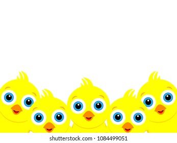 Wonderful background design created from many little yellow chicks