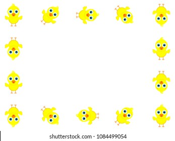 Wonderful background design created from many little yellow chicks