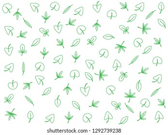 
Wonderful background design with different types of leaves