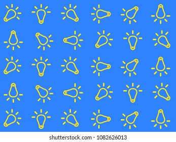 The wonderful background design is made up of many yellow light bulbs