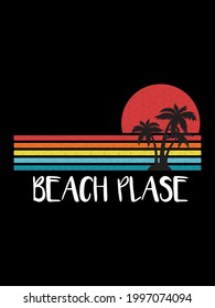 wonderful beach place t shirt design