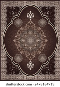 A wonderful brown form of decoration and beautiful colors for use as Arabic-style carpets