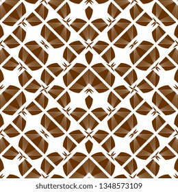 wonderful brown rounded geometric ornament in art deco style