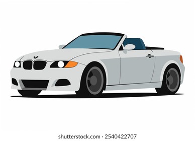 A wonderful car vector art in white background illustration.