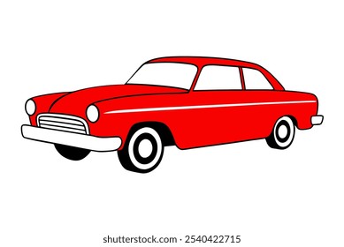 A wonderful car vector art in white background illustration.