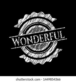 Wonderful chalk emblem. Vector Illustration. Detailed.