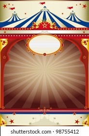 wonderful circus vintage background. An old style poster for your advertising.