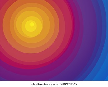 Wonderful color circular background yellow red blue