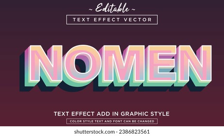 Wonderful color combination text effect modern style