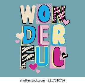 wonderful and colorful girl design for kids and teens