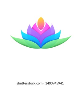 wonderful colorful lotus vector design