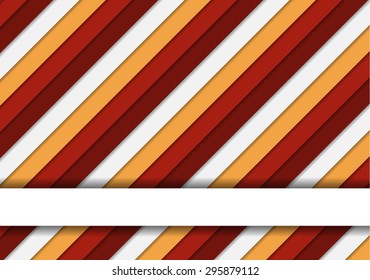 Wonderful colorful striped background in warm colors and one text stripe - for your poster, card, brochure, etc.