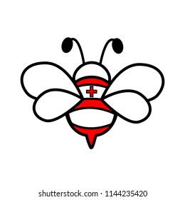 A wonderful concept of a bee savior on a white background