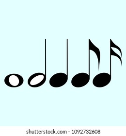 A wonderful concept of music notes with different elements on a white background