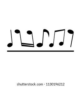 A wonderful concept of music notes with different elements on a white background
