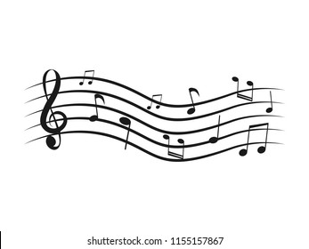 A wonderful concept of music notes with different elements on a white background