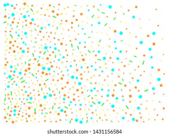Wonderful confetti background texture. Confetti new background modern. Colored hexagons, stars, ovals abstract.