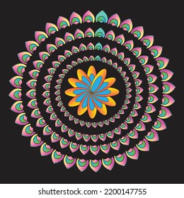 Un maravilloso diseño creativo de mandala