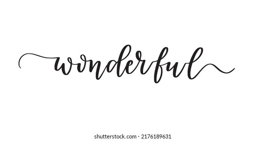 Wonderful cute modern calligraphy word