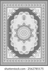 A wonderful Egyptian carpet ,egyption design in gray color