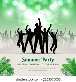 Wonderful and elegant summer party design background vector