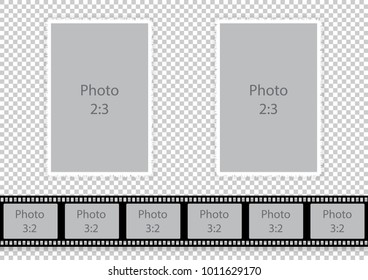 Wonderful frames wedding pictures for friends and family. Vector illustration