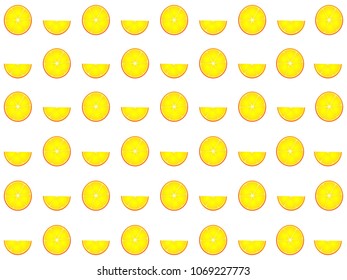 Wonderful fresh fruit background with whole oranges