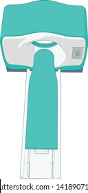 wonderful front illustration of MRI scanner medical equipment
