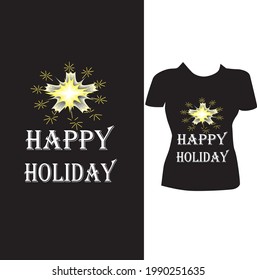 A wonderful happy holiday t-shirt design