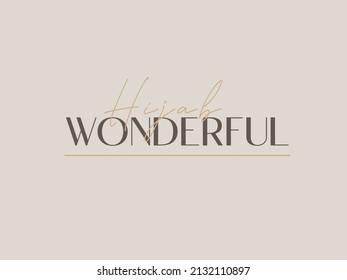 Wonderful Hijab Logo with Pastel Color