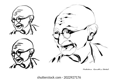 Wonderful India, Mahatma Gandhi,s Sketch