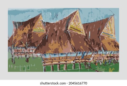 Wonderful Indonesia Batak Karo Traditional House North Sumatra.