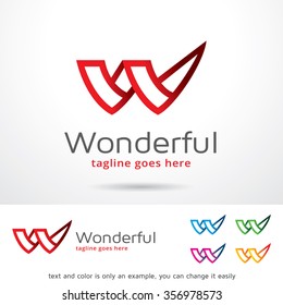 Wonderful Letter W Logo Template Design Vector