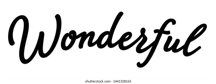 Wonderful lettering typography font vector logo templete